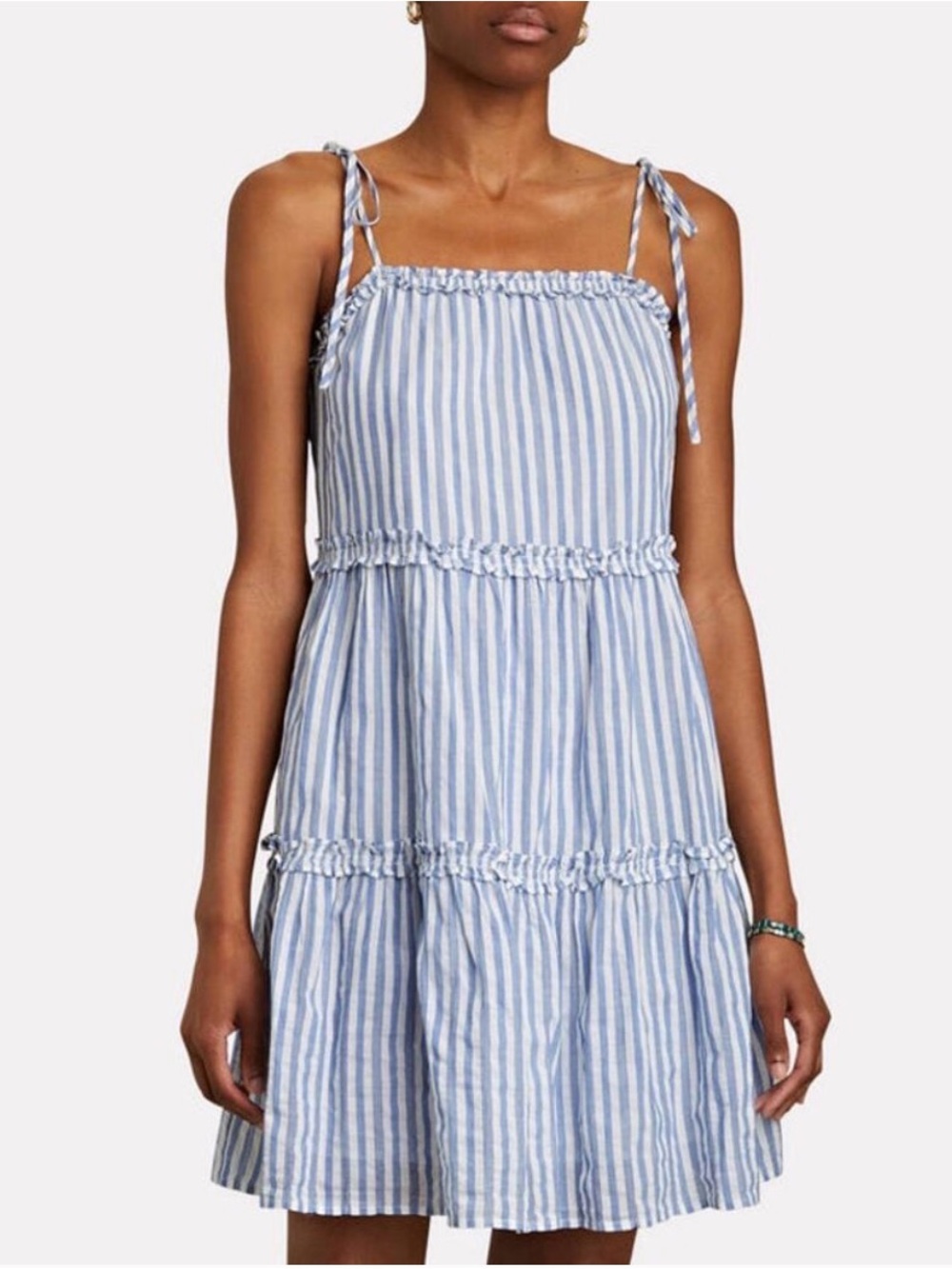 Rails Blue and White Striped Mini Dress